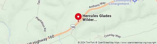 Map of hercules-glades wilderness